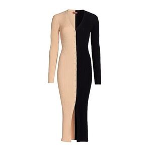 STAUD Shoko Colorblocked Midi-Dress | NWT
